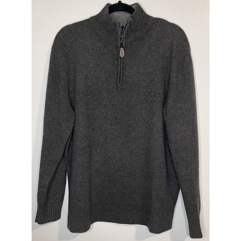 Vintage Jos A Bank Men’s Sweater Size L Lambs Wool 1/4 Zip